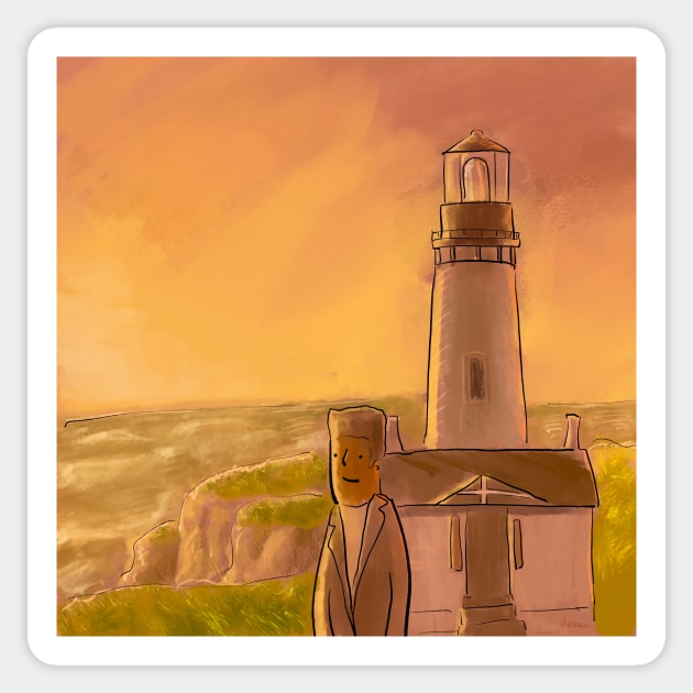 Yaquina Head Lighthouse Sticker by doteau